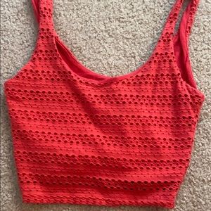 Cute Orange/Pink Crop Top